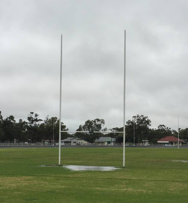 CLOSED DOWN: The rain on the number one oval forced council to close it for the entire weekend. Photo: Grace Ryan
