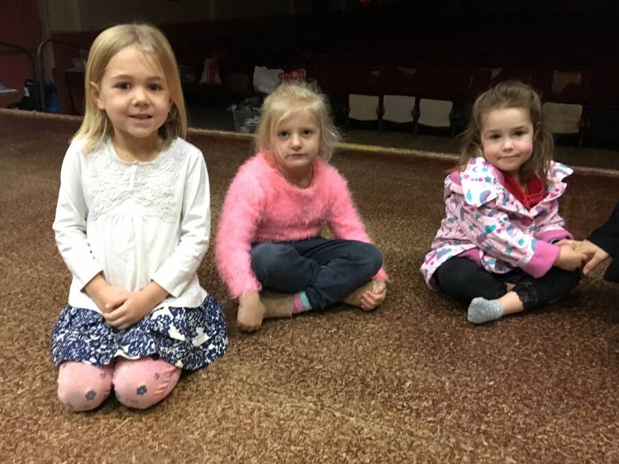 DANCING READY: Matilda, Marley and Danielle make up the Jellybeans dance troupe. Photo: GRACE RYAN. 