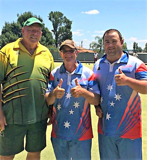 THUMBS UP: Rex Vane, Steve Read and Andrew Reynolds represented the town well at Dunedoo. Photo: CONTRIBUTED.