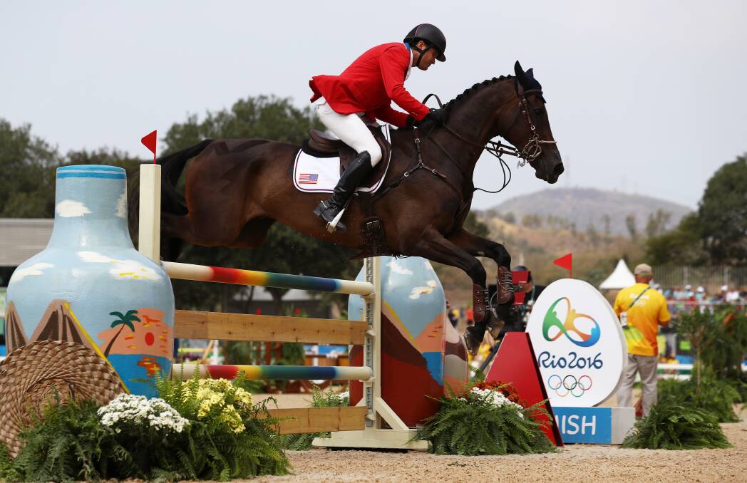 SIX-TIME OLYMPIAN: Phillip Dutton and his horse MIghty Nice finishing their August 9 competition for the day. Photo: GETTY IMAGES.