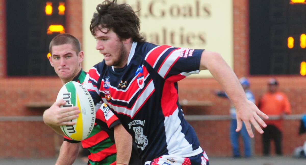 CHARGE: Tim Hillam, pictured in action when Cobar played Group 11, was the Barwon Darling League's leading try-scorer in 2017. Photo: FILE