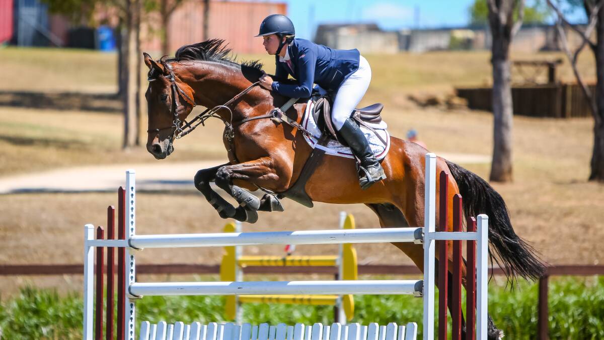 Good luck: Maddie Harley, and her horse Willjon Jasper, will be competing in the Show Jumping at the Sydney Royal Easter show during the holidays.