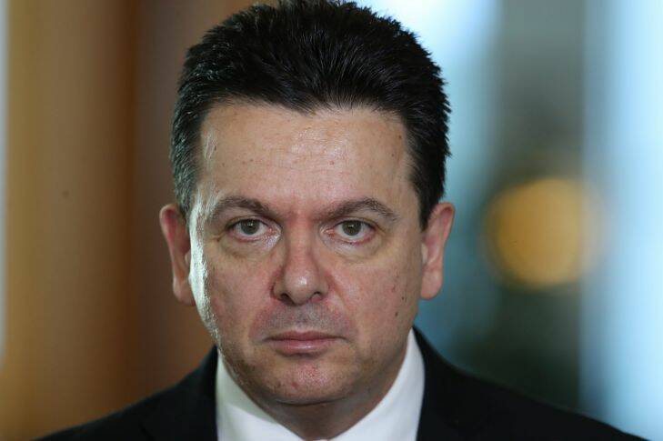 Senator Nick Xenophon at Parliament House in Canberra on Wednesday 10 May 2017. Photo: Andrew Meares  Photo: Andrew Meares