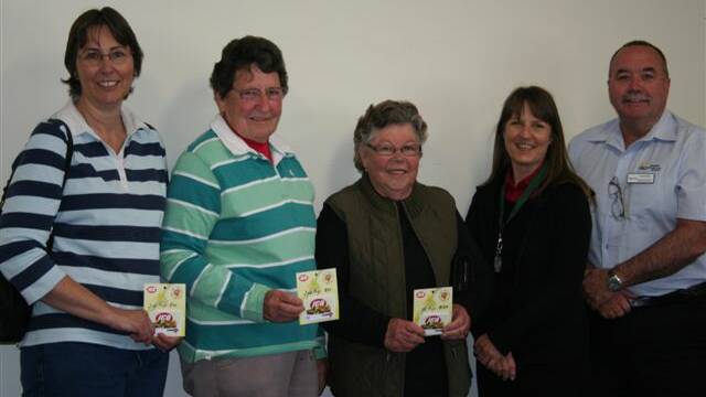 Netwaste competition winners Nerida Wright, Kay Taylor and Sue Moon with Donna Pumpa and Timothy Riley.