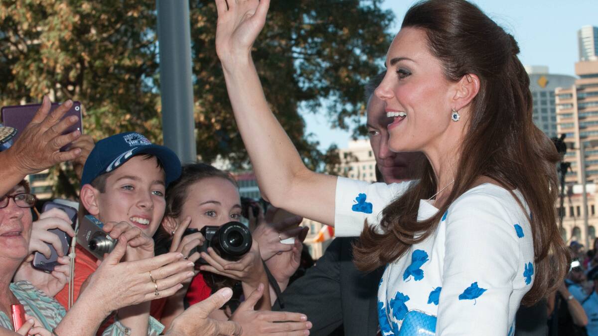 Catherine, Duchess of Cambridge meets members of the public after attending a reception at the Brisbane Convention & Exhibition Centre . (Photo by John Pryke - Pool/Getty Images)