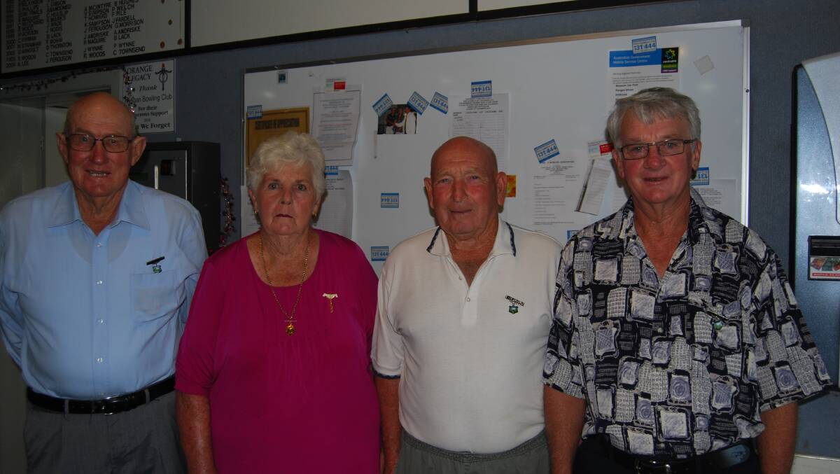 o Congratulations to Don Smith, Mary Millar, Darrell Anderson and Wayne Arandale who were made life members after years of voluntary service to the Nyngan Bowling Club.