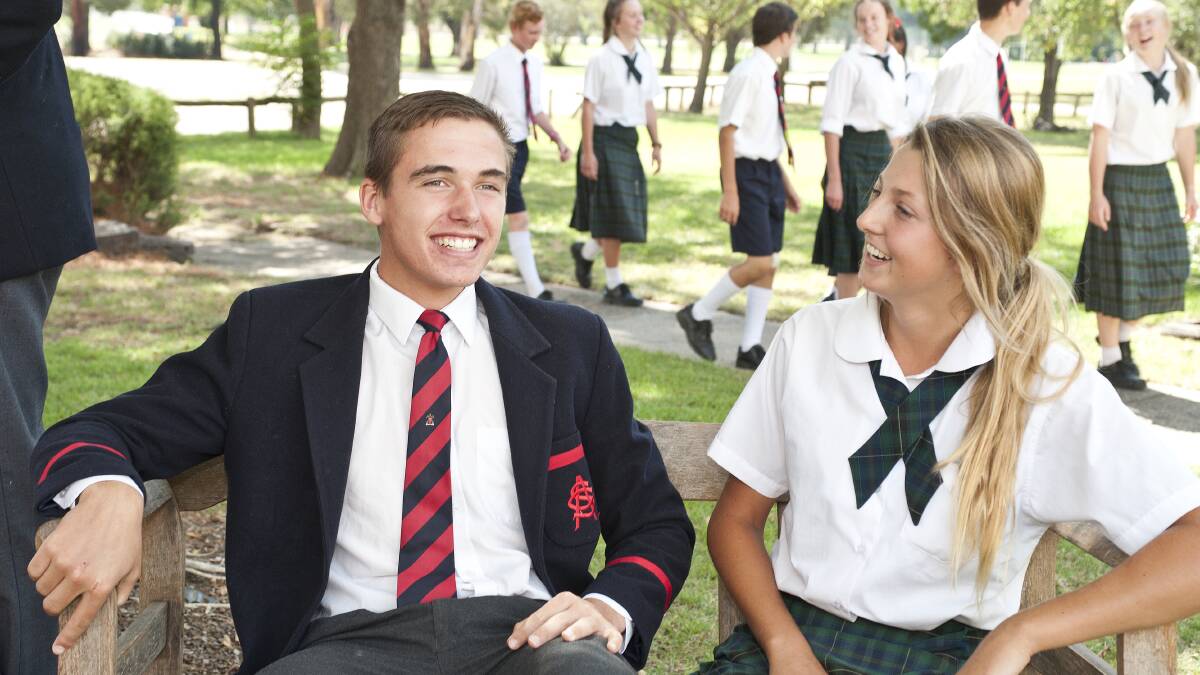 All Saints’ College Bathurst boarding students Claude Beitz (Year 11 from Cobar) and Tabitha Snell (Year 9 from Sydney).