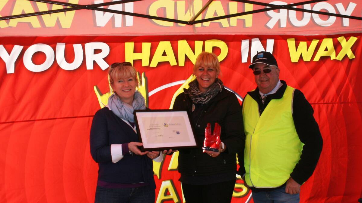  A popular and award winning stand at the 2014 Nyngan Ag Expo was the ‘Hand in Wax’.