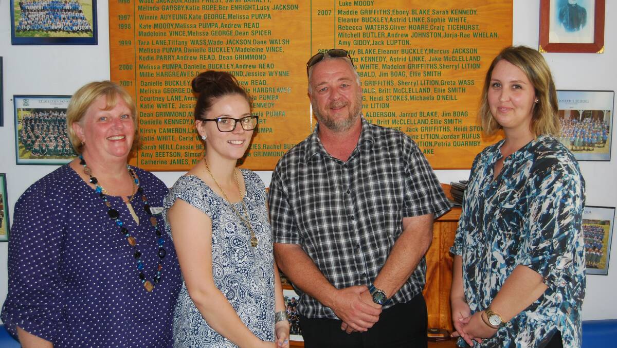 o St Joseph’s welcomes new teaching staff for 2015: Jane Jackson, Amy Beetson, David Wright and Brooke Hanns.