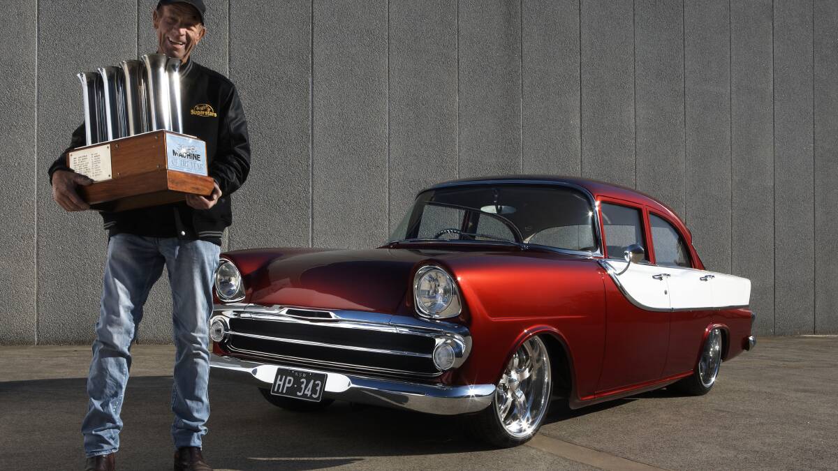 Henry Parry winner of the 2014 Valvoline Street Machine Of The Year award with his FB Holden, known as Old Love. Photo: Street Machine