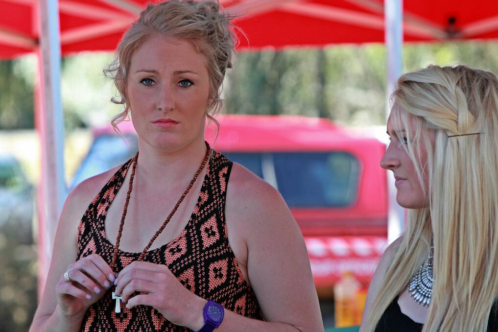 Emily and Jessica Carter were kept busy at the Bogan Day Out festivities.
