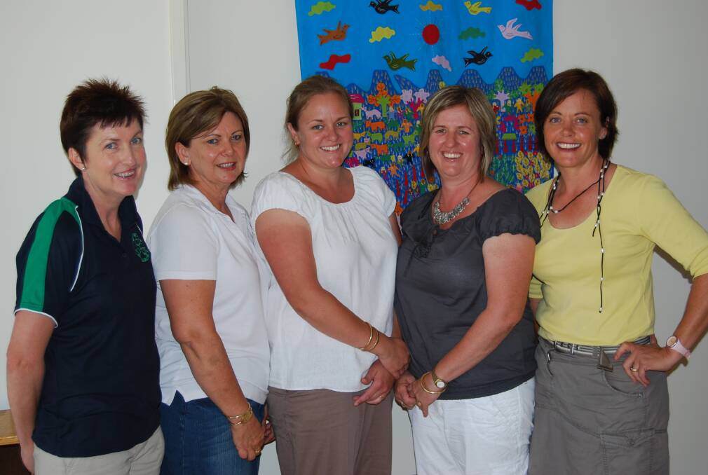 o Deanna Stephens, Pre-school Assistant, Heather Wass, Admin Manager, Chantelle Finlay, Director, Camilla Sibbald, Assistant and Abigail McLaughlin Co-Chair Yarrabin Outreach.