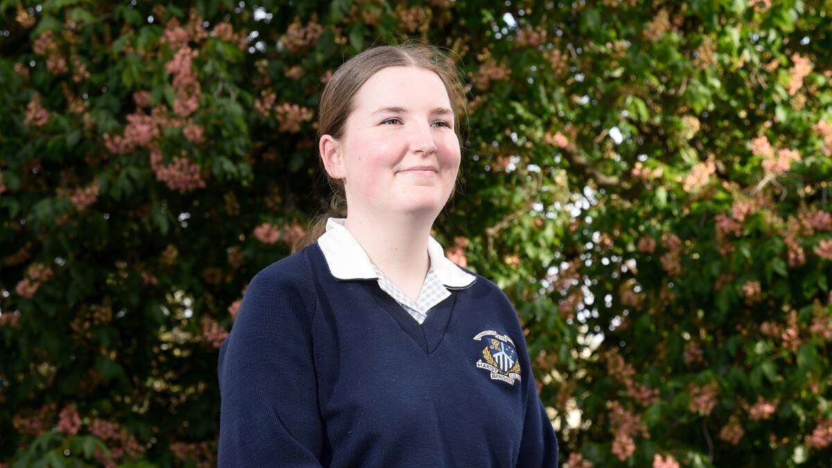 Jemima Kreutzer, a Year 11 Marist College student in Bendigo, Victoria, is doing her bit to address climate change. Picture by Noni Hyett