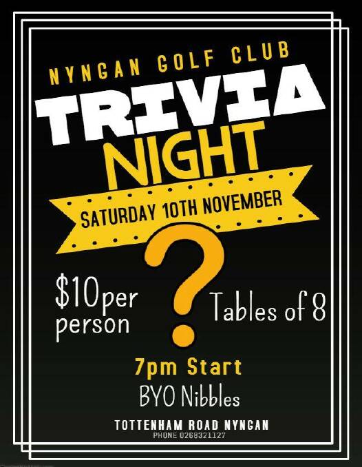 What’s on: Trivia in Nyngan, bowls begins and much more