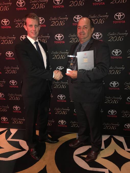 AWARDED: Nyngan's Tony Elias accepting his awards for his hard work earlier this month. Congratulations Tony. Photo: CONTRIBUTED. 