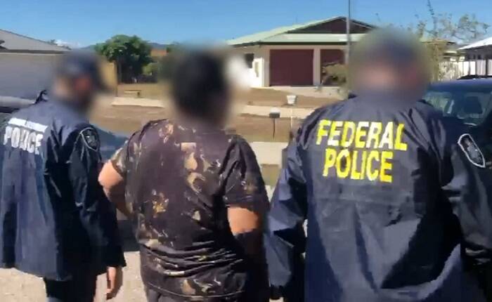 One of the men who came unstuck after getting stuck in the NT was arrested yesterday. Picture: AFP.