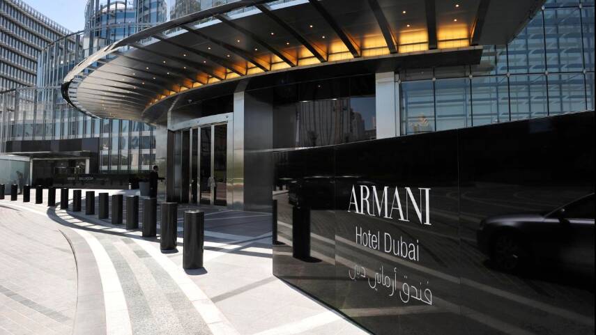 Iconic Armani's Dubai hotel is a skyscraper.