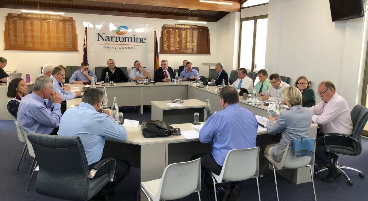 Members of the Orana Joint Organisation discussed issues of drought and regional communities at their recent meeting in Narromine. Photo: MARK COULTON