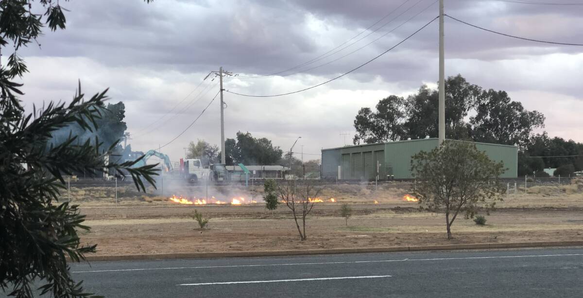 SPARKED: A galah collided with the power lines igniting a small grass fire and unplanned power outage in Nyngan on Sunday afternoon. 