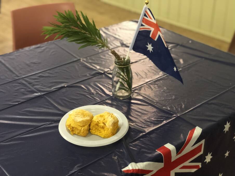 DELISH: Tommy Ryan's pumpkin scones were incredibly popular at Saturday's Australia Day morning tea. Photo: ZAARKACHA MARLAN
