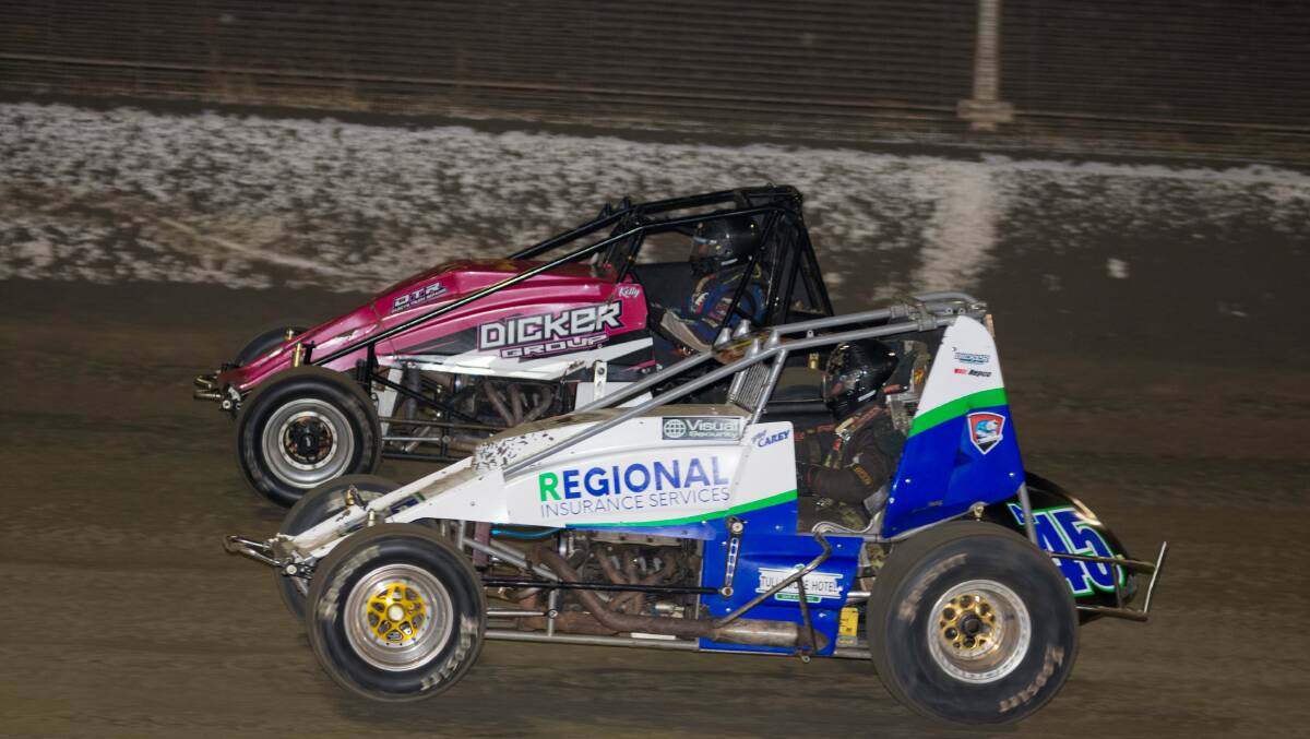 Tullamore-based speedway competitor Troy Carey has won the 2018 Top End Challenge for Wingless Sprints at Darwin's Northline Speedway. Photo: Sphynx Photography