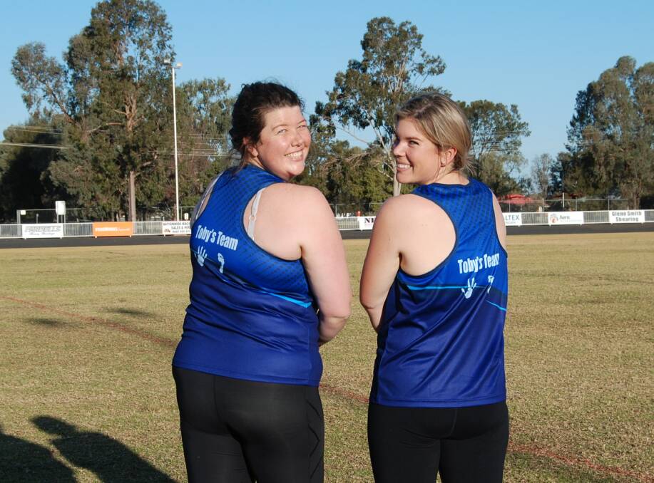 TEAM TOBY: Grace Ryan and Margot Downing are running to raise money for Sydney's John Hunter hospital. Photo: ZAARKACHA MARLAN