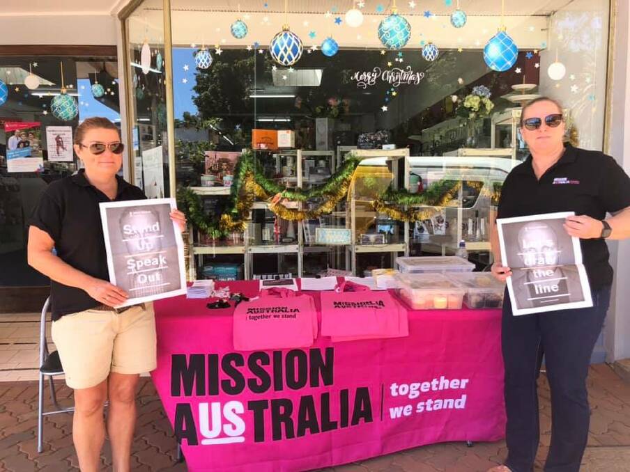 SUPPORT: Mission Australia support workers Bonnie Young and Lorraine Wales were on hand to provide some free information, cupcakes and a chat. Photo: COMMUNITY HUB