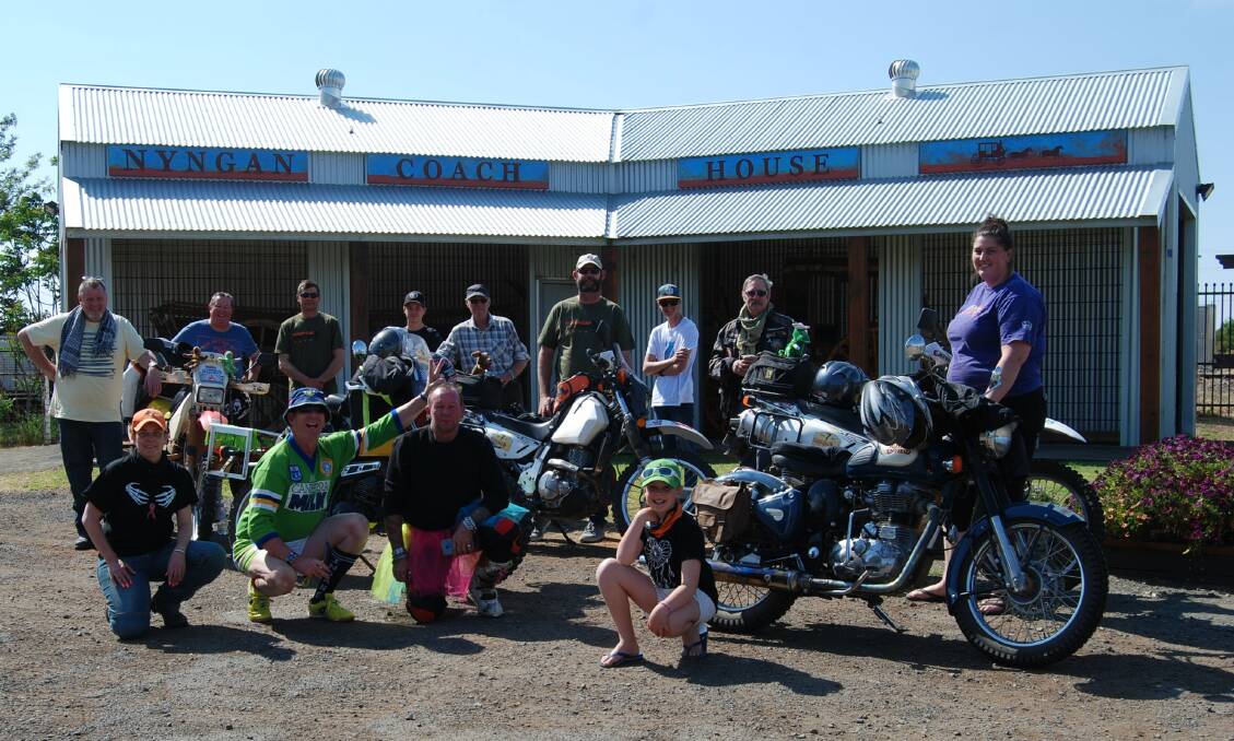 ADVENTURE: Riders pass through Nyngan on Scrapheap Adventure tour, raising money for Down Syndrome NSW. Photo: ZAARKACHA MARLAN