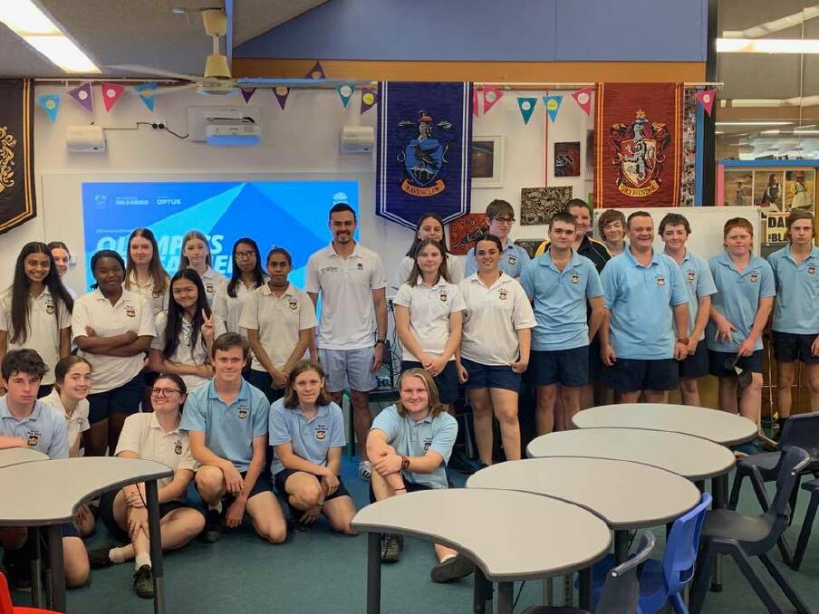 OLYMPIAN INSPIRES: Students from Nyngan High School have met two-time Olympian Alex Almoukov. Photo: NYNGAN HIGH SCHOOL