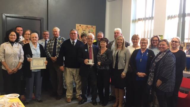 Bogan Shire Councillors and staff at the Biggest Morning Tea at the Nyngan Library.