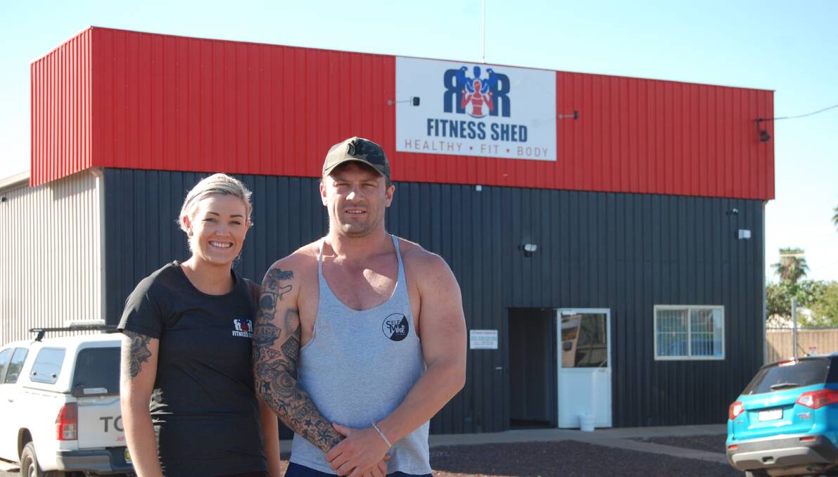 PASSIONATE: Rani and Rob Gudgeon owners of the new R&R Fitness Shed in Nyngan are excited to help others reach their fitness goals. Photo: ZAARKACHA MARLAN