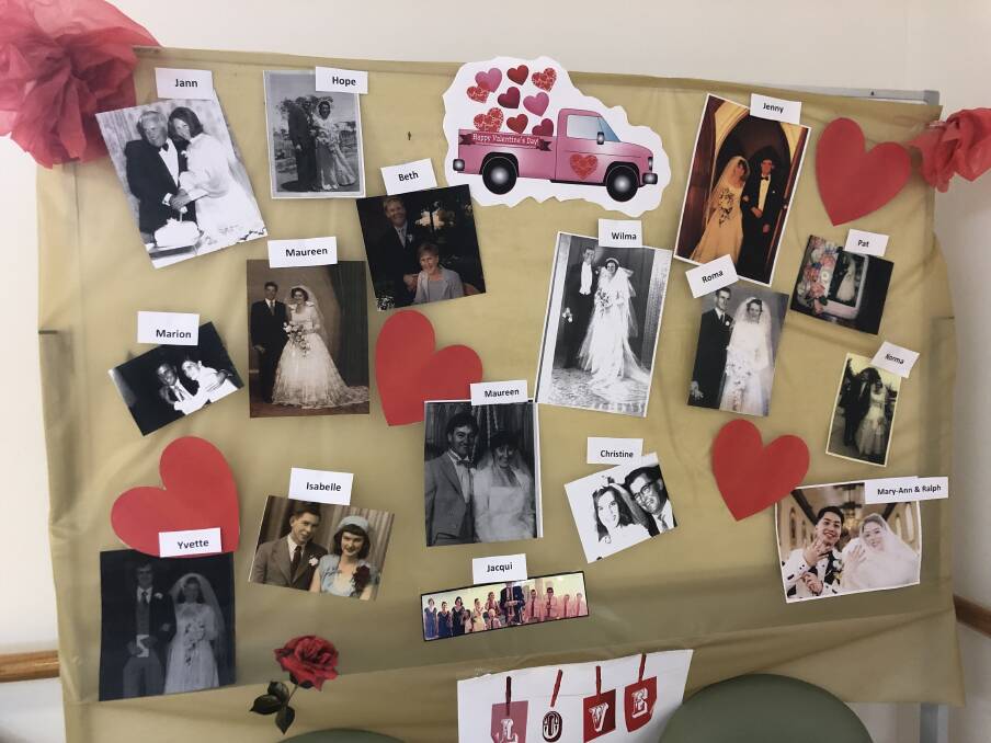 Residents and staff at the Nyngan Health Service bought in their wedding photos to share this Valentine's Day. 