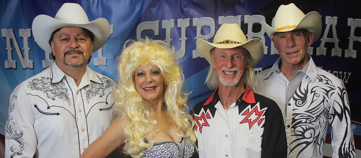 COUNTRY SUPERSTARS: Show members Steve Taylor, Linda Street, Rory Peters and Brent Lillie. Photo: CONTRIBUTED