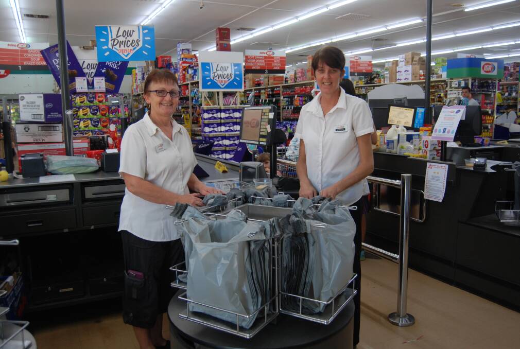 Nyngan IGA will be heading plastic bag free in June, but Debbie Piper is concerned not all customers are on board. Photo: ZAARKACHA MARLAN