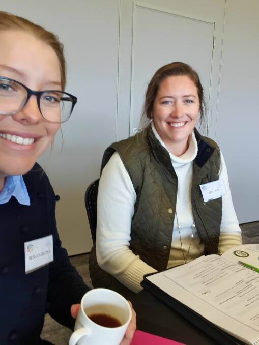 SKILLS: Rebecca George and Emily Pitt have recently attend the ASC of NSW Next Generation Show Skills Seminar in Wagga Wagga. Photo: CONTRIBUTED