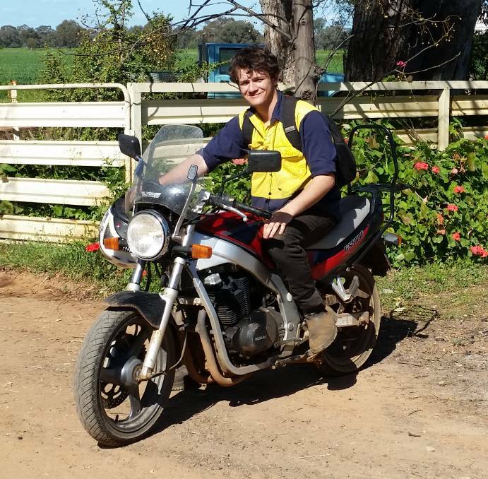 HELPING HAND: Matthew Frankham received a Country Education Foundation grant to help him buy equipment in his first year as an apprentice. Photo: CONTRIBUTED