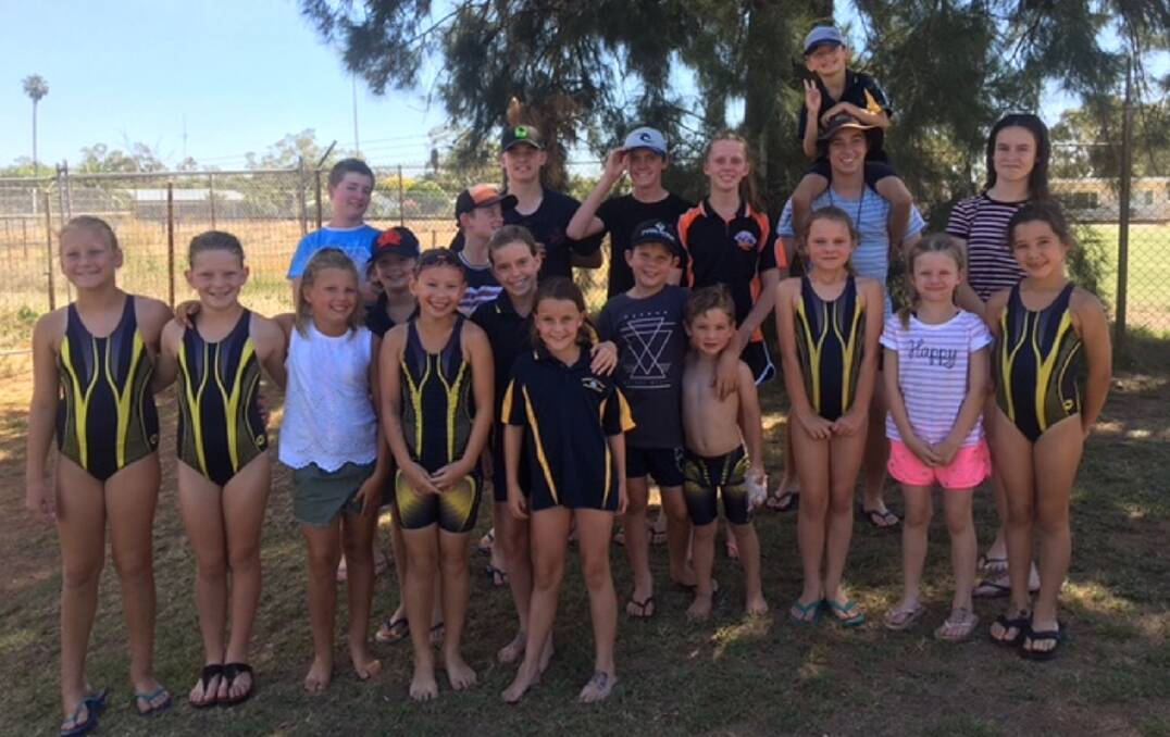 MAKING A SPLASH: Some of the Nyngan swimmers that took part in the annual carnival hosted for clubs across the region. Photo: CONTRIBUTED
