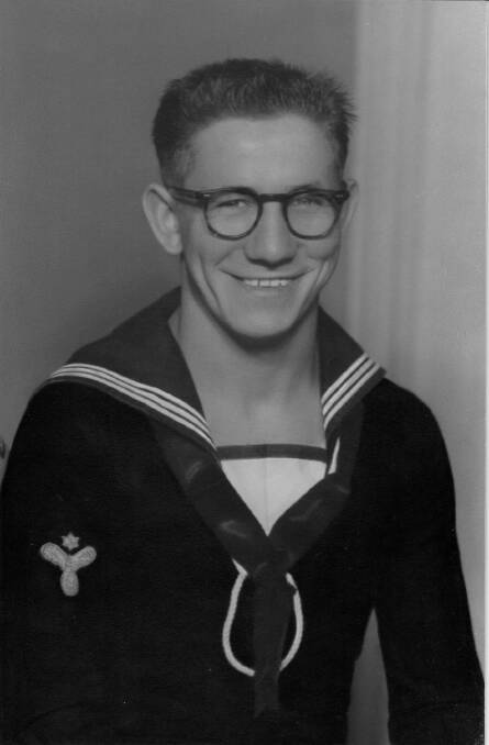 Les Bailey as a junior sailor in 1960. Picture: Supplied