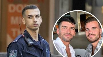 Constable Beau Lamarre, left, charged in relation to the murder of former TV presenter Jesse Baird and partner Luke Davies. Pictures Instagram/ABC