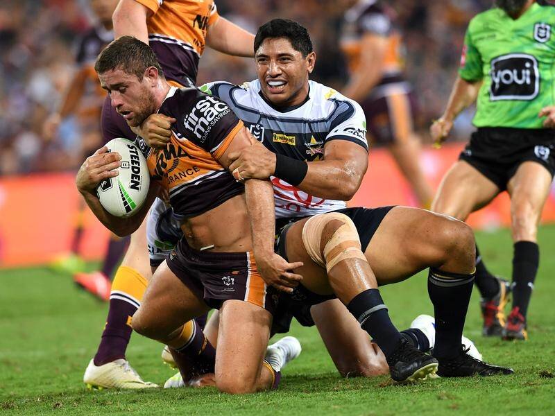 Jason Taumalolo (r) may be sidelined for up to 10 weeks with a knee injury.
