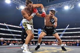 Nikita Tszyu throws a punch in his Australian super welterweight title win over Danilo Creati. (Mark Evans/AAP PHOTOS)