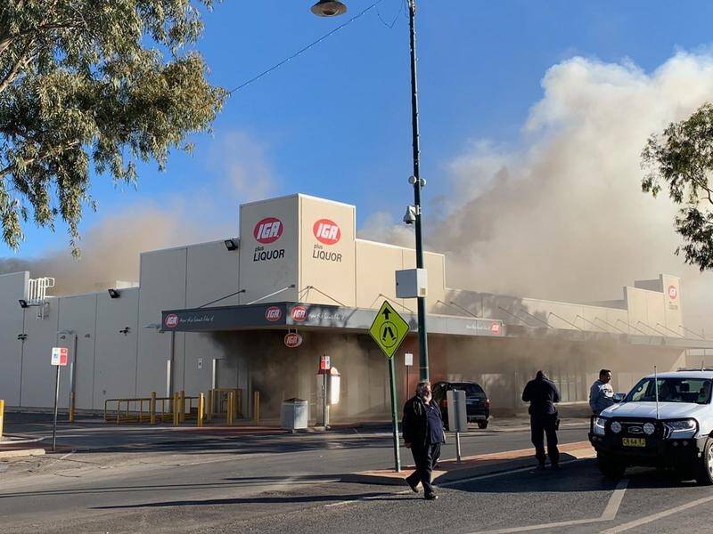 The supermarket in Walgett was gutted by fire forcing residents to travel 80km for food and supplies