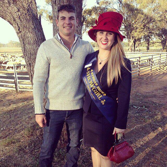 Emily and her friend Simon Bell before the Nyngan Show. 
