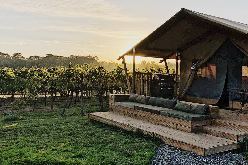 ROMANTIC GETAWAY: Go glamping at Nashdale Lane Wines just outside Orange. Photo: SUPPLIED