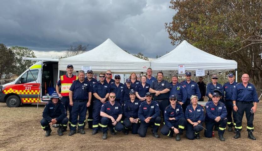 HERE TO HELP: Fire and Rescue NSW crews who was tasked to assist the Rappville community following the Busbys Flat bushfire. Photo: SUPPLIED 101319rappville
