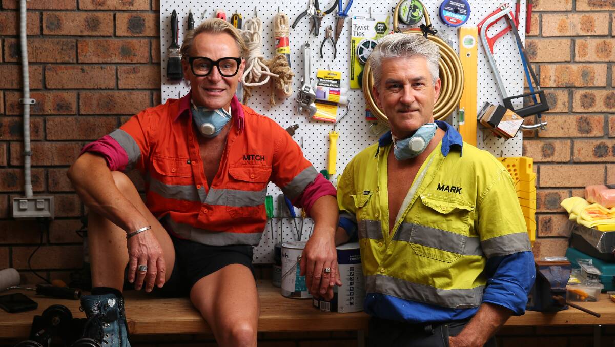 ON THE JOB: Mitch Edwards and Mark McKie have already renovated 20 homes and their Newport pad will soon be added to the list. Picture: Don Arnold
