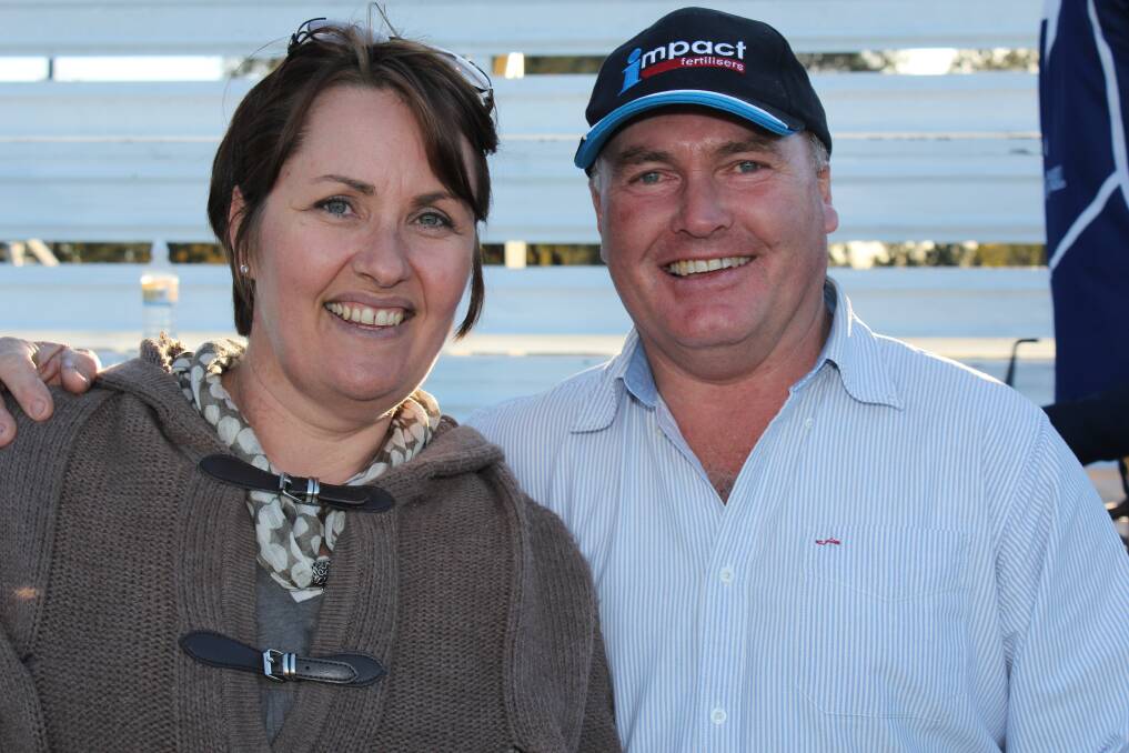 Keen supporters for the Bogan Bulls Greg and Tania Moody.