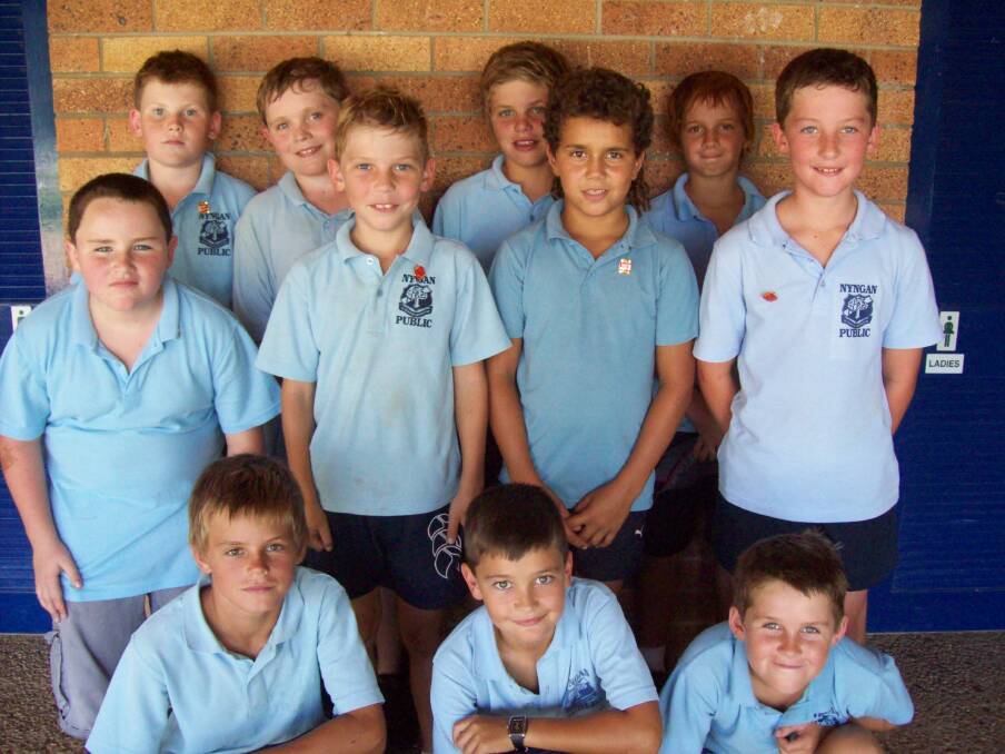 Nyngan Public School Sports Monitors. Front:   Terrence Ryan, Jack Stanford, Colin Piper. Middle:  Jackson McPhee, Toby Smith, Sonny Knight, Kyle Hall Back:   Tyler Martin, Jeffery Carter, Cooper Ryan, Calub Cook.